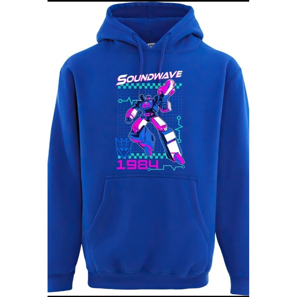 Transformers Retro‎ 80's Soundwave Hoodie, Blue Unisex Small